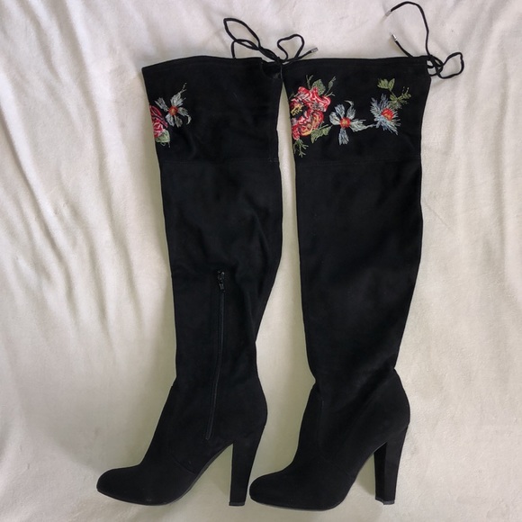 Zigi Soho Shoes - Zigi soho knee boot embroidered knee boots